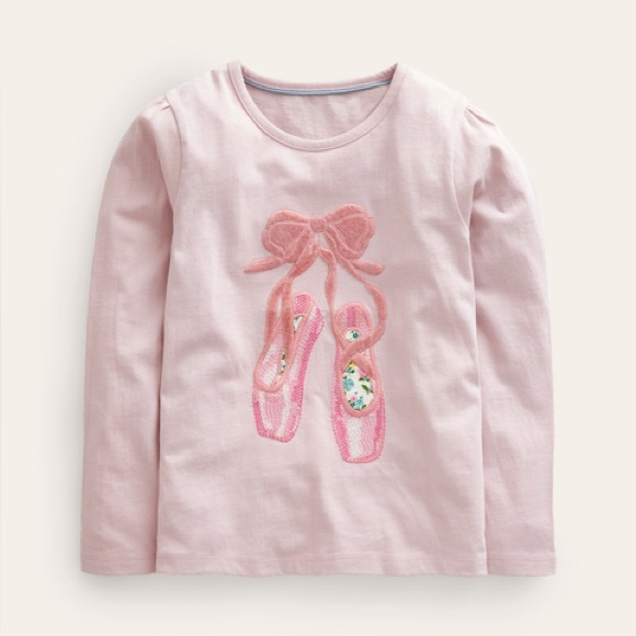 Mini boden girls long sleeve ballet embroidered shirt size 8-9 years - Picture 1 of 1
